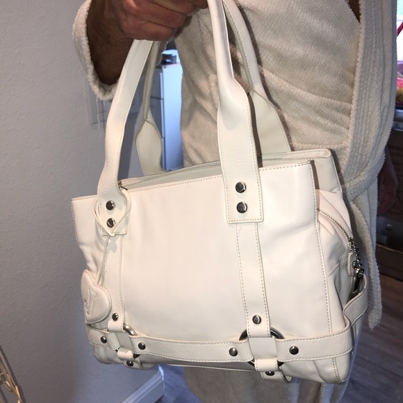 EUC Juicy Couture White leather handbag